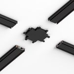 Flat Magnetic Четырёхсторонний соединитель для накладного шинопровода чёрный 85003/00
