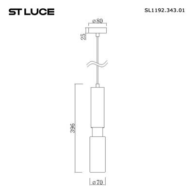 SL1192.343.01 Светильник подвесной ST-Luce Латунь/Латунь, Черный GU10 1*5W 4000K