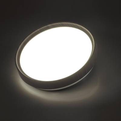 7627/DL PALE SN 122 Светильник пластик/венге под дерево LED 48Вт 3000-6300K D400 IP43 пульт ДУ WOODI