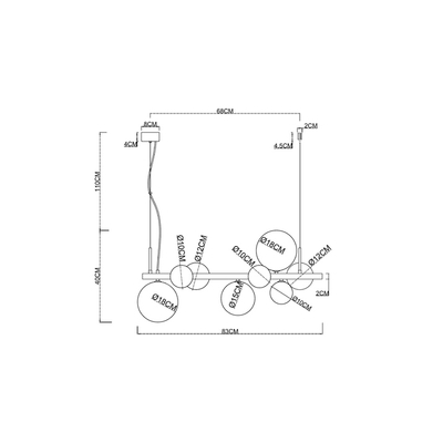 Подвесная люстра Arte Lamp VINCENT A7790SP-8GO, 8хG9