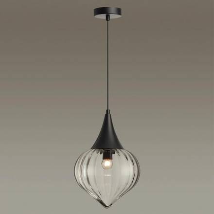 4951/1 PENDANT ODL22 343 черный/прозрачный/стекло Подвес E14 1*40W KESTA