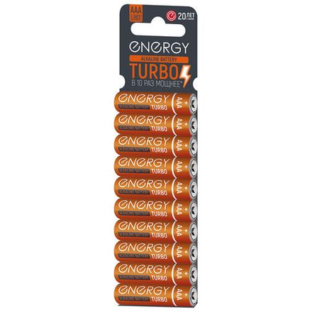 Батарейка алкалиновая Energy Turbo LR03/10KS (ААА)