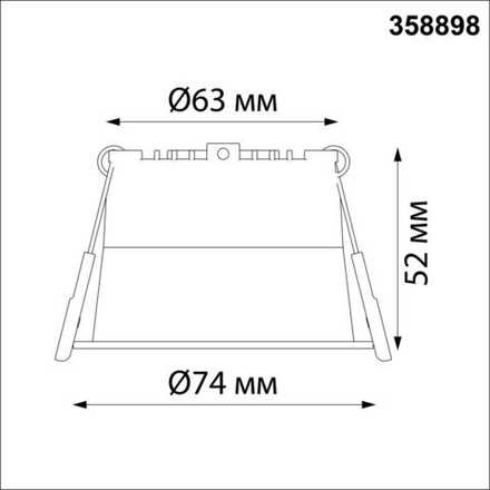 358898 SPOT NT22 283 черный Светильник встраиваемый светодиодный IP20 LED 4000К 6W 220V TRAN