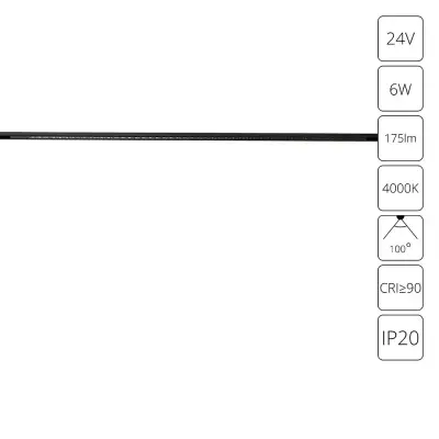 Магнитный трековый светильник Arte Lamp PRESTO A6230PL-1BK, 1хLED