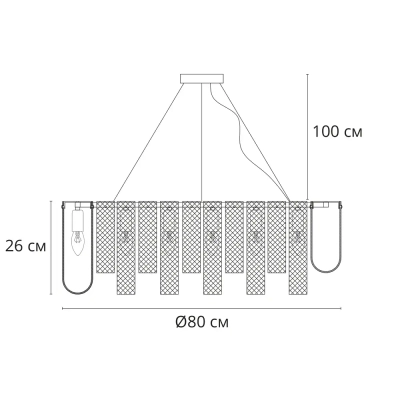Подвесная люстра Arte Lamp DENEBOLA A4074LM-14CC, 14хE14