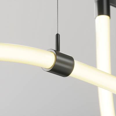 Потолочный коннектор с тросовым подвесом Tau в шинопровод Flarity черный TRA154CSW-1B. TM Maytoni