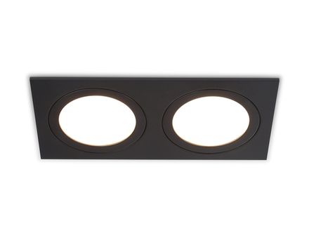Светильник встраиваемый TN6615/2 BK черный IP44 GX53/2 max 15W  215*110*24