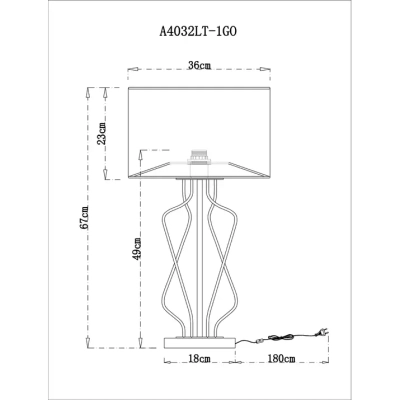 Декоративная настольная лампа Arte Lamp Fire A4032LT-1GO, 1хE27