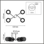 8247/4C COUNTY LN25 черный/бронза, металл Люстра потолочная Е27 4*60W 220V TUNARA