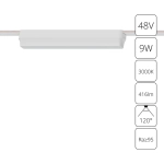 Магнитный трековый светильник Arte Lamp RAPID A1153PL-1WH, 1хLED