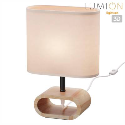 8199/1T COUNTY LN25 391 бежевый, дерево/текстиль Настольная лампа E27 1*60W 220V MADERANA