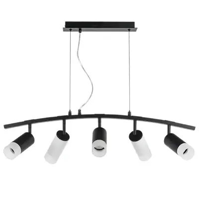 LR7353733621 Люстра RULLO 5х50W GU10 ЧЕРНЫЙ/БЕЛЫЙ (571735+214437-3+214436-2+202431-5)