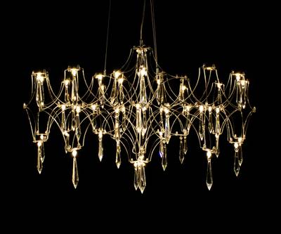 07882-63,33(21) Люстра диммируемая Галанта золото d63 h144 Led Osram 36*0,5W (3000-6000K) с пультом ДУ