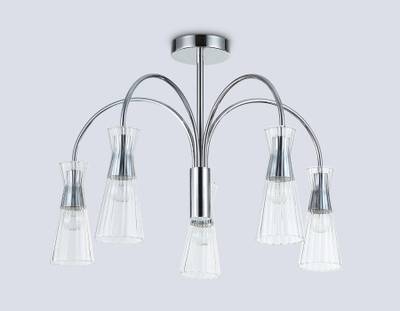 Светильник на штанге LH55651/5 СH/CL хром/прозрачный E14*5 max 40W D600*440