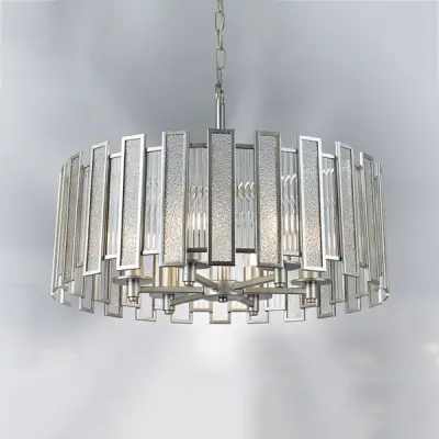 712064 Люстра AGAVE 6х40W E27 СЕРЕБРО С ПАТИНОЙ/ПРОЗРАЧНЫЙ Lightstar