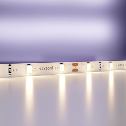 Светодиодная лента 12В 2835 4,8Вт/м 3000K 5м IP20 5мм, 20007. TM Maytoni