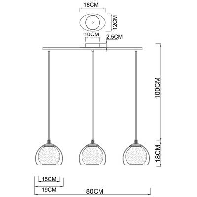 Подвесной светильник Arte Lamp RASTABAN A7984SP-3CC, 3хE27