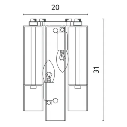 Настенный светильник Divinare CASCATA 7666/17 AP-2, 2хE14