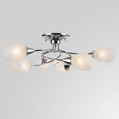 Светильник потолочный с белыми плафонами 2275/6 хром