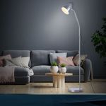 Светильник напольный с выключателем на проводе TR97685 SL серебро E27 max 40W D150*1540