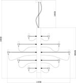 Подвесная люстра Divinare MOLTO 8030/17 LM-50, 50хE14