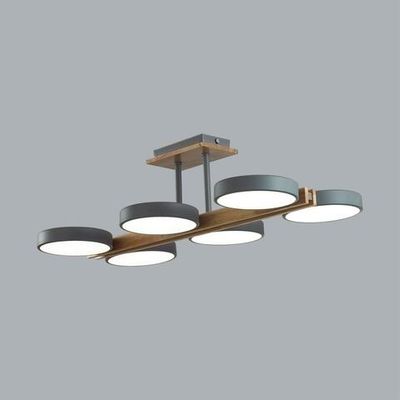 8031/108CL LEDIO LN26 345 серый, дерево/металл/акрил Потолочный светильник LED 108W 3000/4000/6000К 220V PLATO