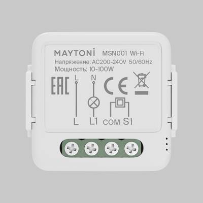 Wi-Fi выключатель одноканальный (без нуля) MSN001, MSN001. TM Maytoni