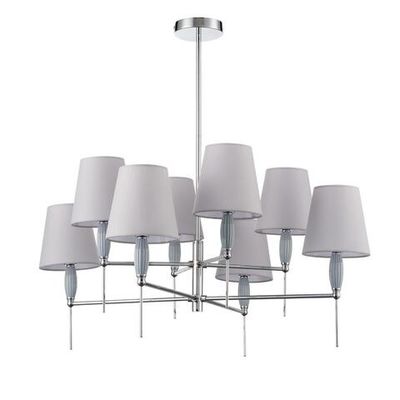 8279/8 CLASSI LN26 054 хром/серый, металл/керамика/текстиль Люстра Е14 8*40W 220V KARMEN