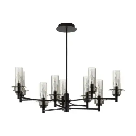 6555/9C CLASSI LN26 100 черный/дымчатый/металл/стекло Люстра потолочная E14 9*40W 220V MADONNA