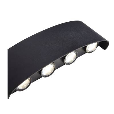 SL089.401.08 Светильник уличный настенный ST-Luce Черный кварцевый LED 8*1W 4000K