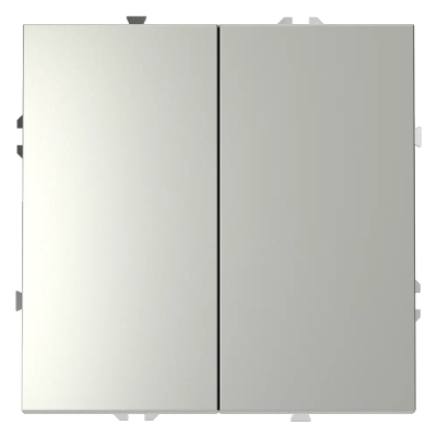 VLS020105 Выключатель встраиваемый VOLTUM S70 двухклавишный 10А, (сталь). (ТМ Maytoni)