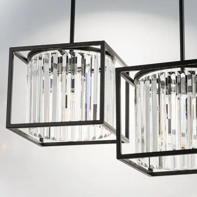 713037 Люстра REGOLO 3х40W G9 ЧЕРНЫЙ МАТОВЫЙ/ПРОЗРАЧНЫЙ Lightstar