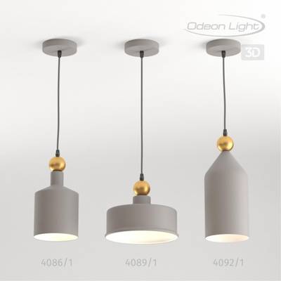 4089/1 PENDANT ODL19 495 серый/золотой Подвес Е27 1*40W BOLLI