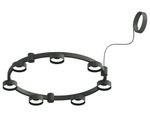 Корпус светильника Techno Ring подвесной для насадок Ø85мм C9238/7 SBK черный песок D635*70.5mm GX53/7