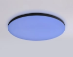 Потолочный светодиодный светильник с Wi-Fi Яндекс Алисой/Tuya/Smart Home/Alexa FZ2004 BK черный IP54 20W 3000K-6500K+RGB D300*55 (ПДУ ИК)