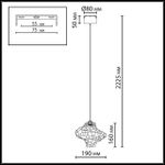 5107/3L L-VISION  ODL26 антич.бронза/прозрачный металл/стекло Подвес LED x 3W 4000K ORDI