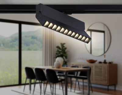 Светильник светодиодный трековый GL6817 BK черный LED 12W 3000K 24° 230*22*87