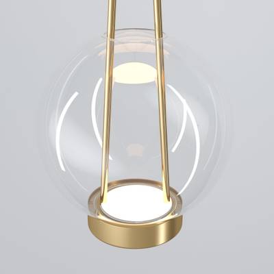 Подвесной светодиодный светильник со стеклянным плафоном 50267/1 LED латунь