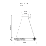 Люстра подвесная Rudeza Chrome FL1179-6P, LED