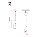 SL2000.223.01 Подвес ST-Luce Золотистый/Розовый E14 1*40W