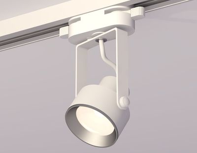 Комплект трекового однофазного светильника XT6601002 WH/PSL белый/серебро полированное MR16 GU10 (C6601, N6104)