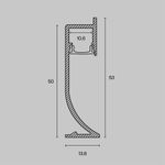 Алюминиевый профиль плинтус с подсветкой 53x14, ALM-5314-S-2M. TM Maytoni