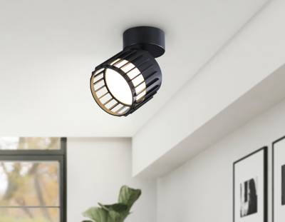 Накладной поворотный спот со сменной лампой TN71159 BK черный GX53 D100*125