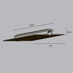 Шинопровод встраиваемый под шпаклевку 1 м Levity, TRX184-131B. TM Maytoni