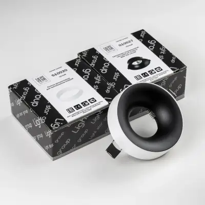 L01002720 Светильник LEVIGO MR16/HP16 ЧЕРНЫЙ/БЕЛЫЙ МАТОВЫЙ (010027+510020)