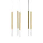 L5T747143 Люстра TUBO LED 25W 1400LM 360G ЗОЛОТО 4000K (574723+747143 (5шт)