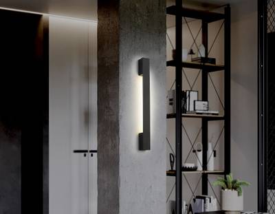 Светильник настенный FW4412 SBK черный песок LED 4200K 6W 450*40*35