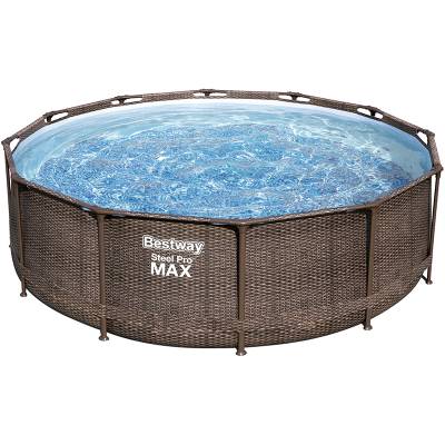 Бассейн каркасный круглый 366*100 см, 9150 л, Steel Pro Max 56709 (набор) Bestway