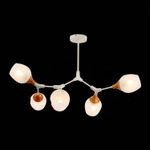 SLE113502-05 Люстра потолочная Белый, Светлое дерево/Белый E27 5*60W