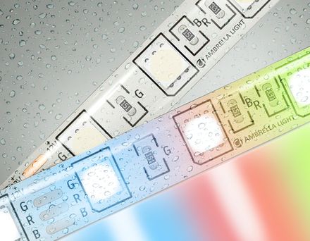 Светодиодная лента RGB GS2302 5050 60Led/ 14.4W m/ 12V IP65 RGB/ 5000*10*2.87mm/ кратность резки 50mm (4 конт.)